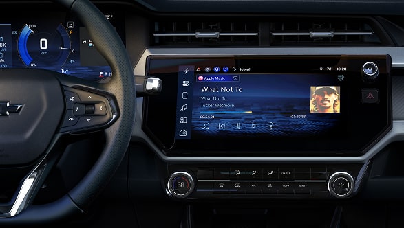 Infotainment System and Right Side of Steering Wheel