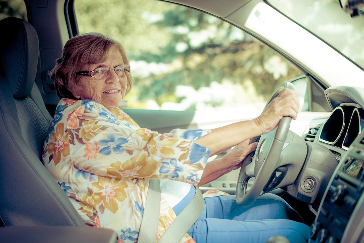 Elderly Women Driving