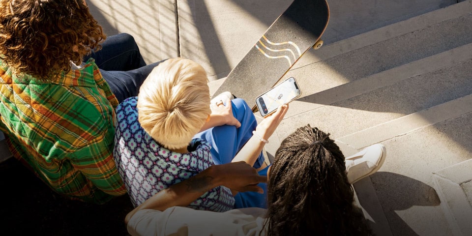 Birds-Eye View of Kids at a Skate Park