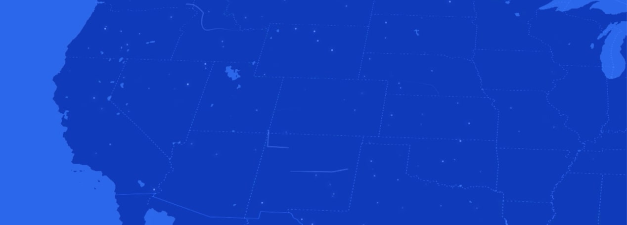 Blue image of the United States of America.