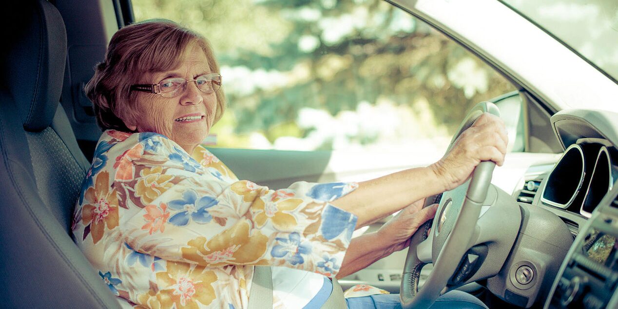 Elderly Woman Driving 