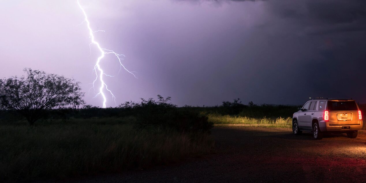 Lightning Striking a Field