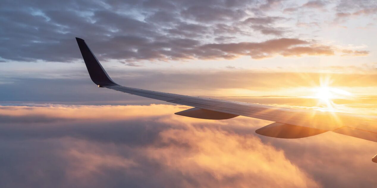 View of the Sky From an Airplane Window