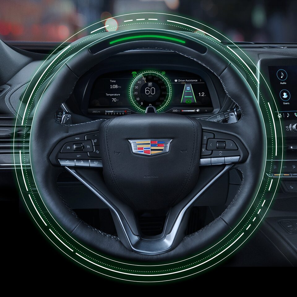Full Vehicle Steering Wheel in Cadillac with Super Cruise