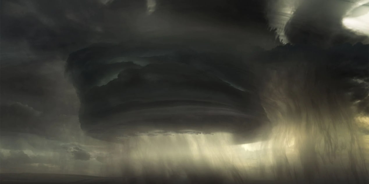 Distant View of Hurricane 
