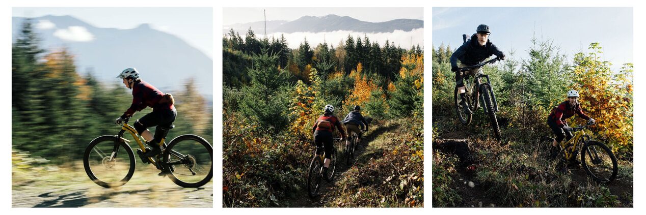 Three Image Biking Scene